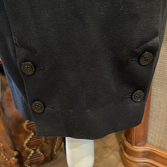 BEBE size 10 black gorgeous halter sleeveless dress with side zipper kick pleat - Picture 4 of 12